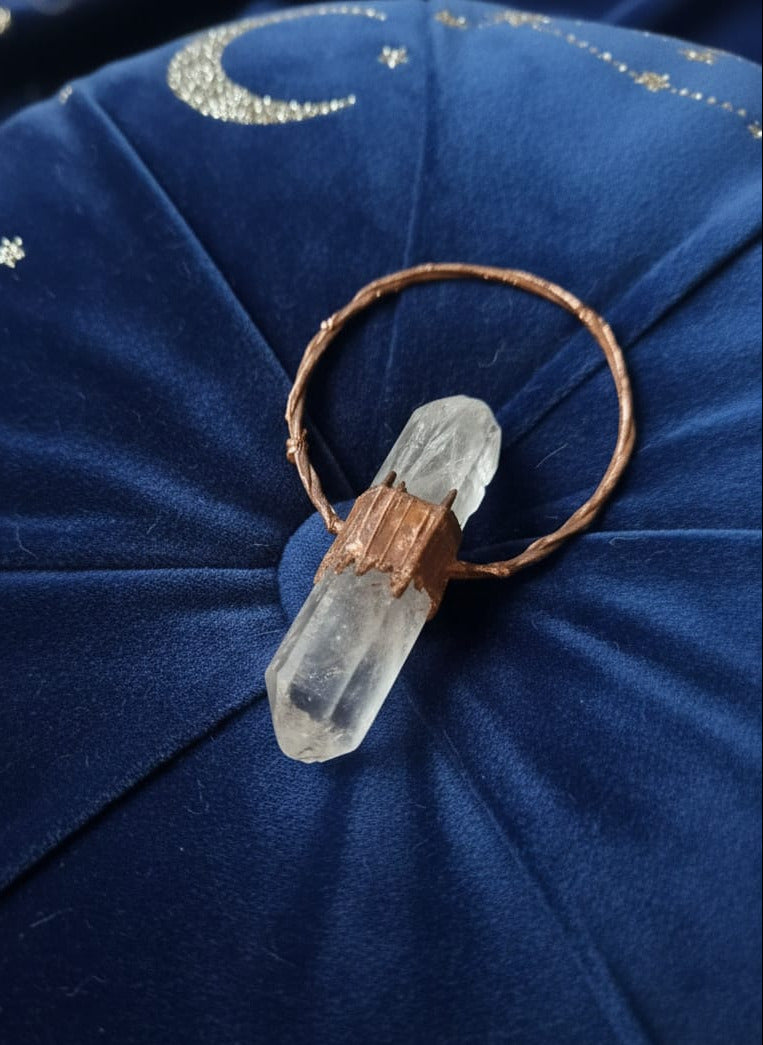 Amuleto Aro Celestial - Cristal com Cobre Eletroformado