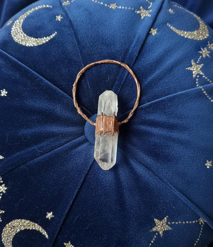 Amuleto Aro Celestial - Cristal com Cobre Eletroformado